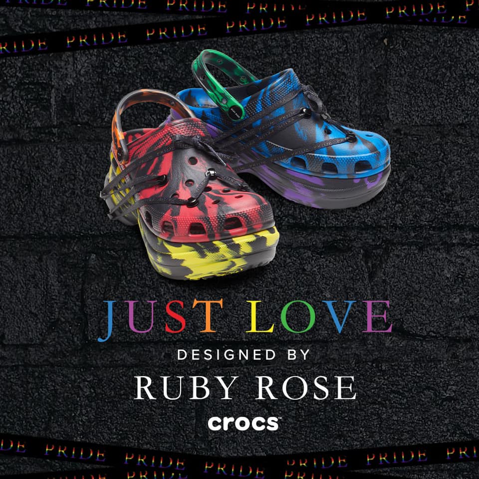 Ruby Rose X Crocs驕傲月推出聯名彩虹鞋款