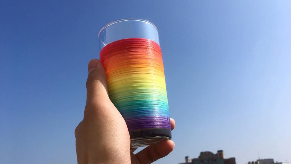 選物》透明上的無限色彩，彩虹線水杯 「一同驕傲」